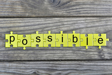 Puzzle with word Possible