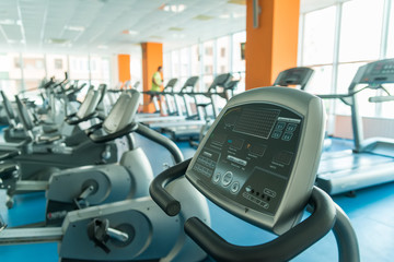 Treadmills in modern gym