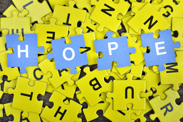Puzzle with word Hope