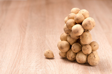 Lansium parasiticum on wood