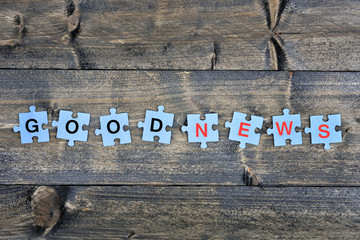 Puzzle with word Good news
