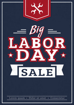 Big Labor Day sale. Vector banner.