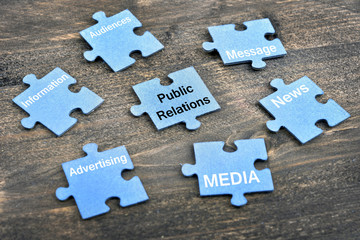 Puzzle with word Public Relations