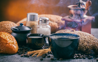 Coffee and bread