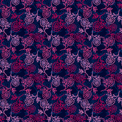 seamless pattern with abstract flowers. vector