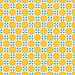 seamless pattern with chamomile flowers. vector