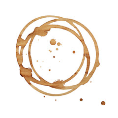 Coffee stain, isolated on white
