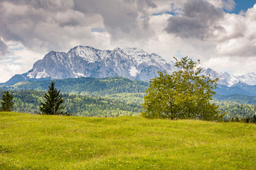 Karwendel mountains in the alps of Bavaria