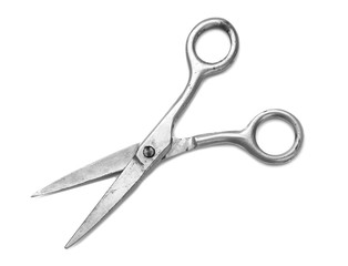 Barber scissors isolated on white