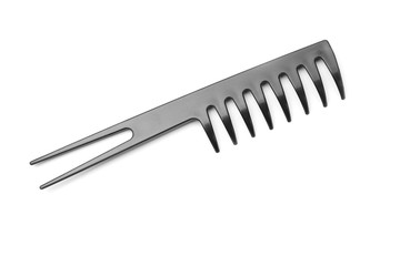 Fototapeta premium Barber plastic comb isolated on white