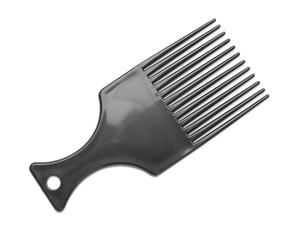 Barber plastic comb isolated on white