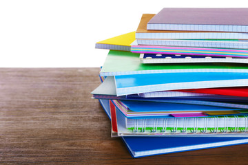 School notebooks, isolated on white