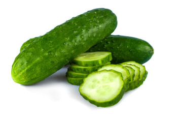 Cucumber isolated on white background