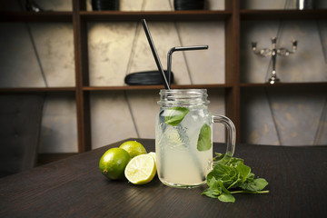 mojito cocktail close up