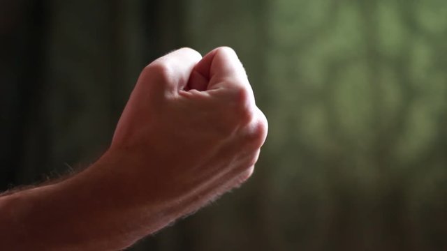 Man demonstrating his fist