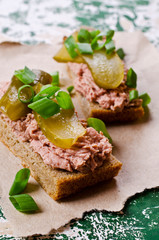 Sandwich with liver pate