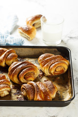 Cinnamon rolls or Franzbroetchen