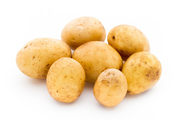 New potato isolated on white background.