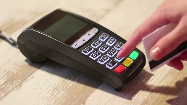 Dialing pin code and making transaction using pos terminal