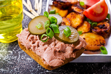 Sandwich with liver pate