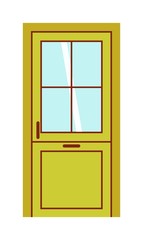 Door isolated vector illustration.