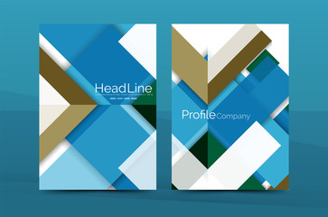 Color business brochure cover vector template