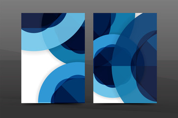 A4 flyer or annual report layout geometric shape design