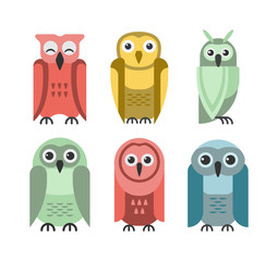 Cartoon owl vector