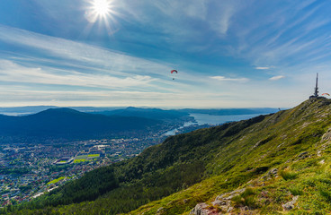 Bergen view from Mount Ulriken. Norway. 