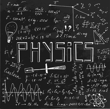 Physics blackboard image