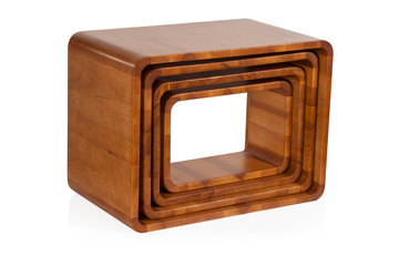 Isolated wooden shelf