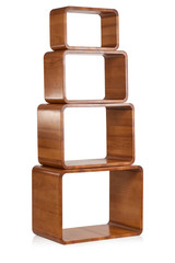 Isolated wooden shelf