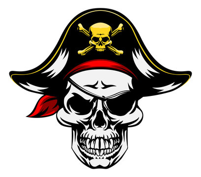 Skull Pirate Mascot