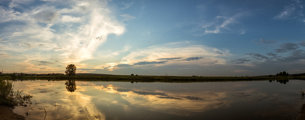 вечерний пейзаж на реке, Россия, Урал,  © 7ynp100