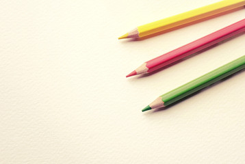 Color pencil on the paper drawings.