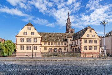 Fototapeta na wymiar Strasbourg, France. The Renaissance building of the old slaughterhouse (Grande boucherie), built in 1586-1588. The building is now the Museum of the History 