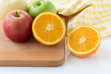 Orange, Apple and Chinese Pear