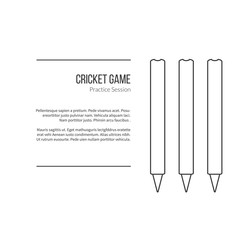 Cricket sport game logotype design concept