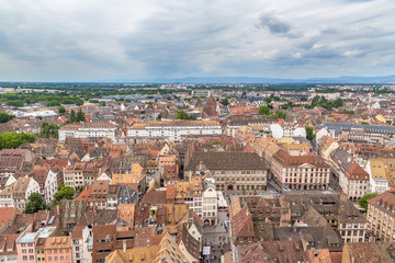 Fototapeta na wymiar Strasbourg, France. The city from the bird's eye view