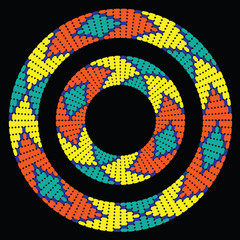 Native American Geometric circle pattern