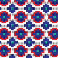 Fototapeta premium red blue bead pattern