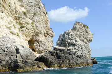 The coast of Gargano National park on Puglia