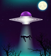  UFO abducts a man