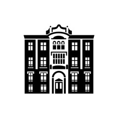 Naklejka premium Majestic building icon in simple style on a white background