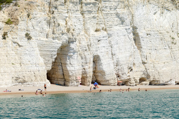 The coast of Gargano National park on Puglia, Italy