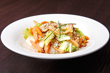 vegetable salad with mushrooms