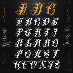 Gold Tattoo Lettering