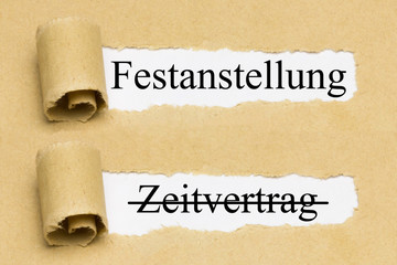 Festanstellung, Zeitvertrag