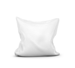 white pillow on white background. 3d illustration
