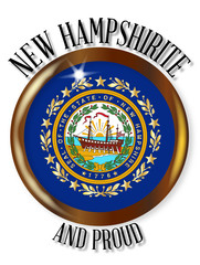 New Hampshire Proud Flag Button
